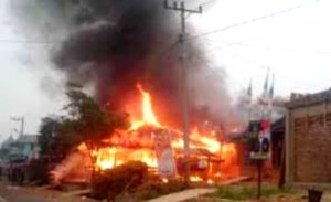 Satu Rumah Ludes Terbakar di  Desa Bangun Purba