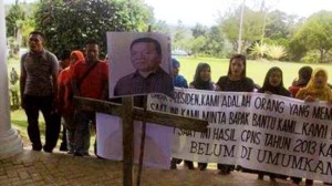 Ralat Nama Meranti dan Rohil di Berita Demo CPNS di Kantor Bupati Madina