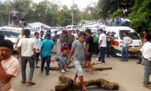 Ribuan Warga Blokir Jalinsum, Tuntut SMGP Angkat Kaki Dari Madina