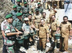 Letakkan batu pertama pembangunan irigasi