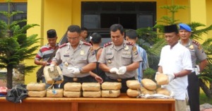 5 Pengedar dan 18 Bal Ganja Kering Ditangkap