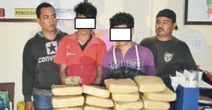 Bawa Ganja 22 Bal, 1 Kurir Ditembak Polisi