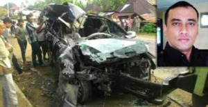 Mobil Yang Ditumpangi Kadis Keuangan Madina Kecelakaan