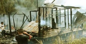 Satu Rumah Terbakar di Natal