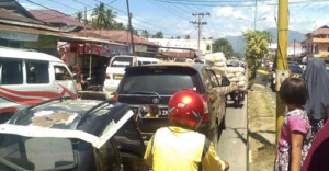 Jelang Lebaran, Kota Panyabungan Tiap Hari Macet