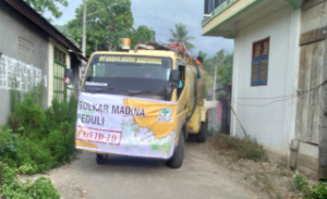 Golkar dan PT. Karya Muda Kerjasama Penyemprotan Disinfektan di Siabu