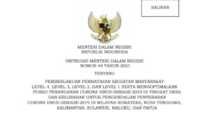 Mendagri Tetapakan Madina Level 2