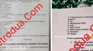 Foto Naskah Ujian SD di Facebook Ternyata Rekayasa