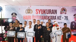Bupati Hadiri Puncak Perayaan Hari Bhayangkara ke-76 di Mako Polres Madina
