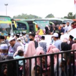 Tangis Bahagia Sambut Kedatangan Jemaah Haji di Masjid Agung Nur Alan Nur