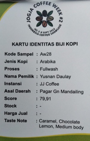Dukungan TNBG untuk Kemajuan Kopi Mandailing