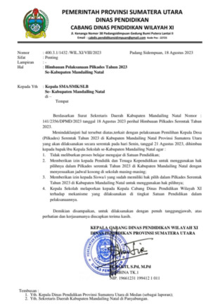 Kebijakan Libur Sekolah di Pilkades Madina Ditiadakan