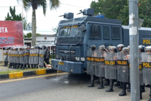 Kantor KPU Madina Dijaga Ketat Polisi
