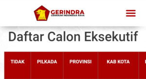 Tak Ada Nama Harun di Web Cakada Gerindra