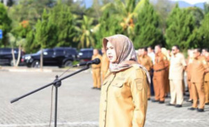 Wabup Atika Pimpin Apel Pasca Pelantikan