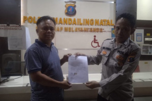 Aktivis Lingkungan Hidup Laporkan Aktifitas Mesin Gelundung di Sirambas ke Polres Madina