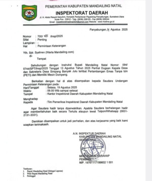 Pemkab Madina Aneh, Panggil Wartawan Karena Berita Tambang Emas Ilegal Diduga Melibatkan Kades