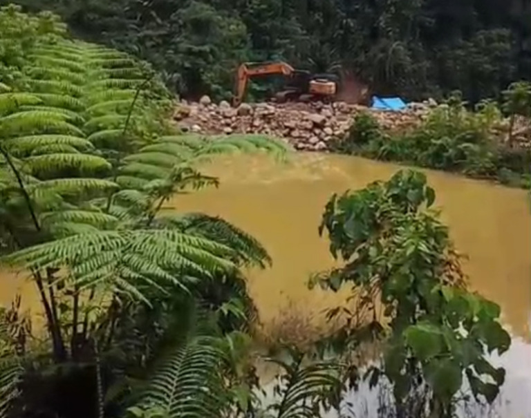 Sungai Parlampungan  dan Batang Natal Terus Digarap Pelaku Tambang Emas Ilegal