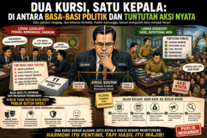 Dua Kursi, Satu Kepala: Di Antara Basa-basi Politik dan Tuntutan Aksi Nyata
