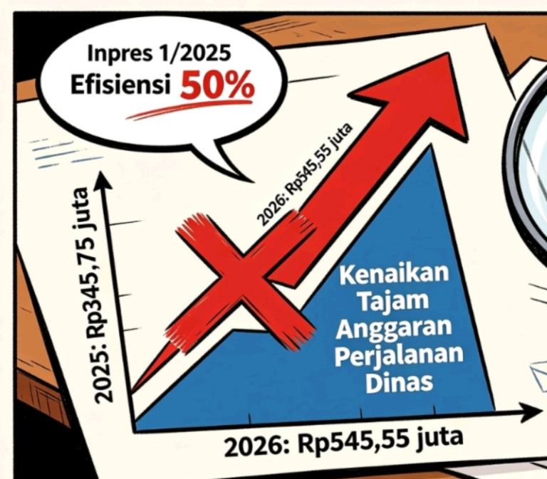 Bengkak Rp199,8 Juta! Anggaran Perjalanan Dinas Disdik Madina Naik 57% di 2026, Abaikan Inpres Efisiensi