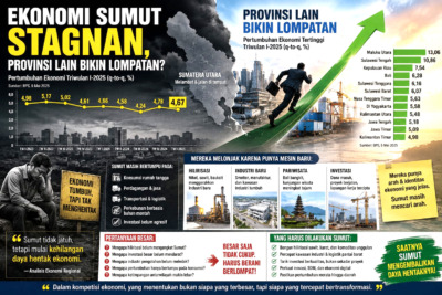 Ekonomi Sumut Stagnan, Provinsi Lain Bikin Lompatan?