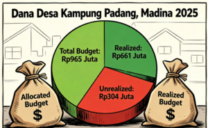 Dana Desa Kampung Padang di Madina 2025: Pagu Rp965 Juta, Realisasi Baru Rp661 Juta