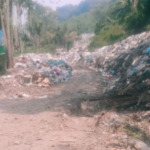Sampah di TPA meluber kejalan umum (ist )